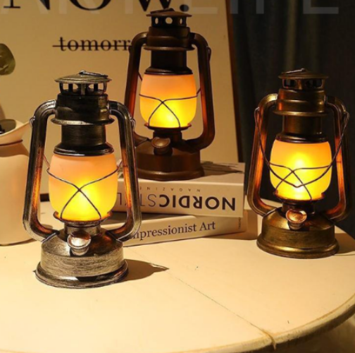 Flamlyktan – Vintage LED-lykta med levande låga
